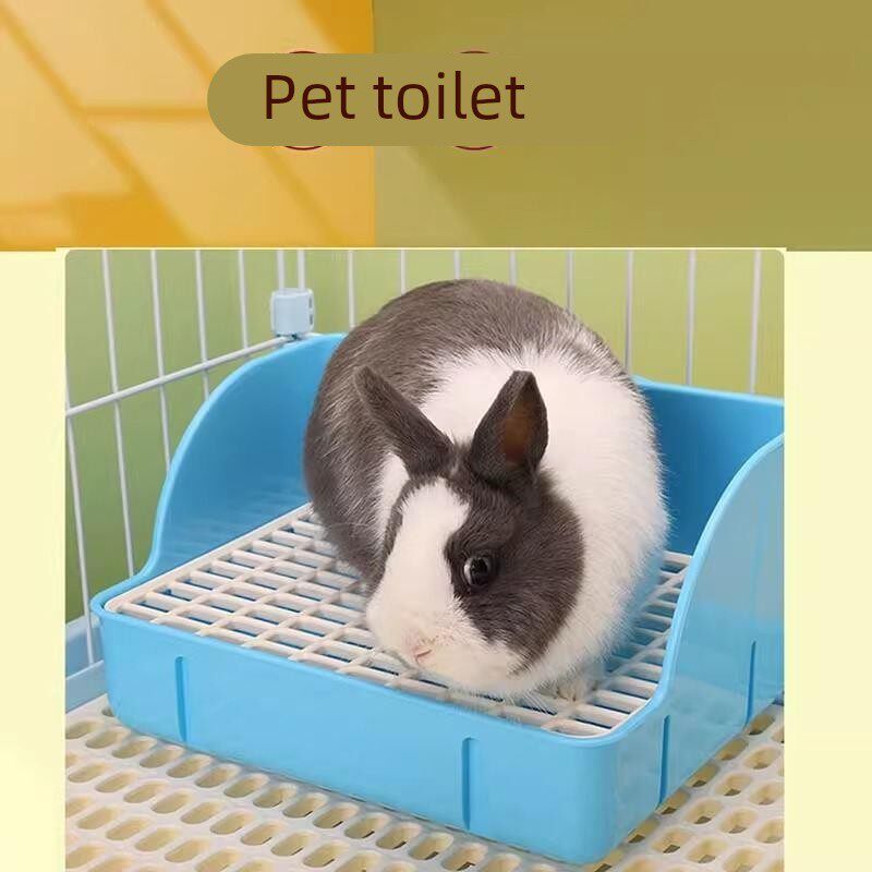 兔子塑料网厕所大号方形宠物小兔兔用品尿便盆荷兰猪龙猫大小便桶