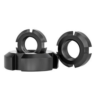 国标圆螺母锁紧螺帽止退螺母GB812开槽螺母/四槽圆形螺丝帽小并帽