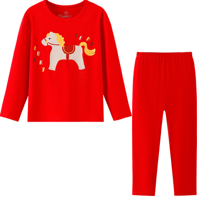 英氏男女童本命年冬打底内衣套装