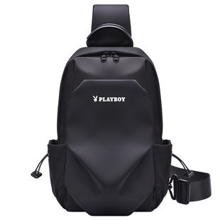 花花公子包包男士斜挎包新款胸包大容量多功能背包通勤单肩包男款