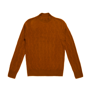 鹿王100%纯山羊绒衫女士纯色半高领套头保暖百搭时尚25年秋冬新款