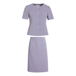 高端精致小香风套装裙2025新款夏季知性气质端庄西装裙子两件套