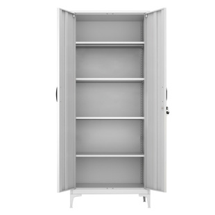 加厚家用阳台储物柜卧室环保钢制衣柜铁皮柜儿童衣柜高脚收纳柜子