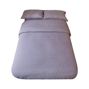 紫薯小樱桃|少女风宿舍透气100纯棉双层纱被套枕套床单床笠1.2米