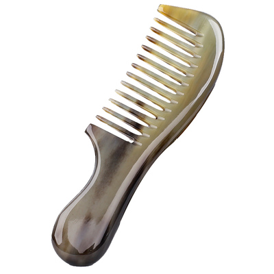 圣诞节礼物天然公牦牛角梳宽齿梳