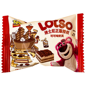 迪士尼可可味奶芙草莓熊巧克力雪花酥网红糕点结婚喜糖休闲小零食