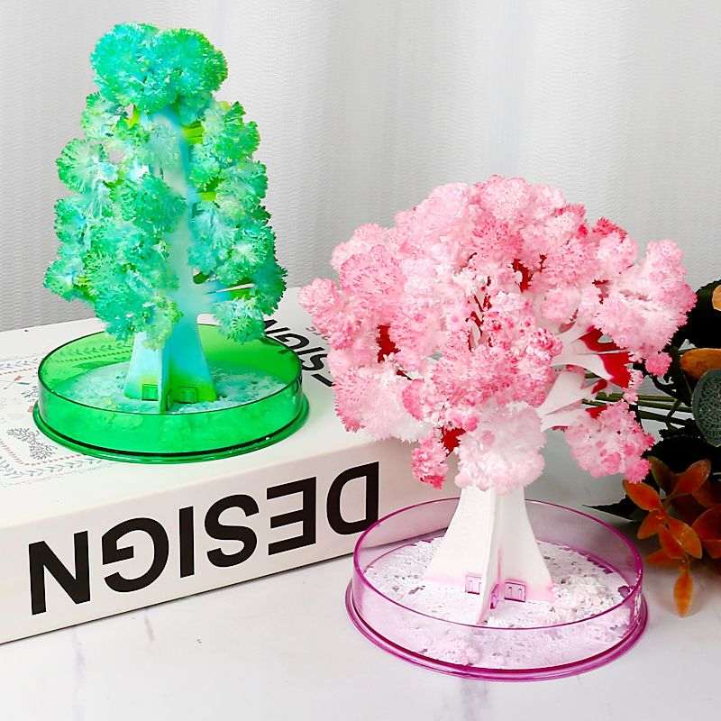 超大号纸树开花圣诞树浇水开雪花种植结晶樱花树圣诞节儿童礼物