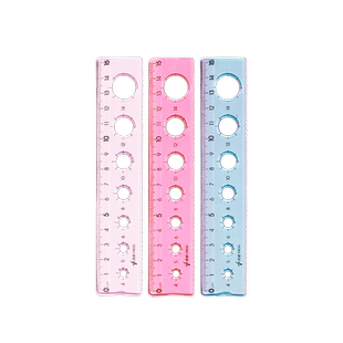 多功能软尺小学生画圆直尺子15cm儿童带波浪线一年级20cm透明塑料学生刻度尺可量曲线防断带图形绘图测量格尺