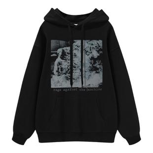 Rage Against the Machine摇滚乐队直喷美式街头男女连帽圆领卫衣