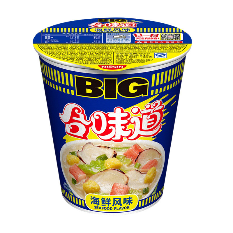 日清合味道big大杯整箱五香XO酱海鲜猪骨赤豚骨浓汤即食方便泡面