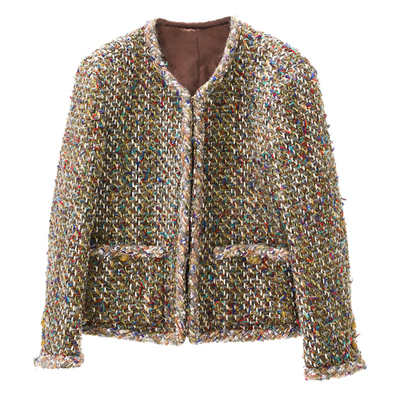 森林暮彩花色小香风外套