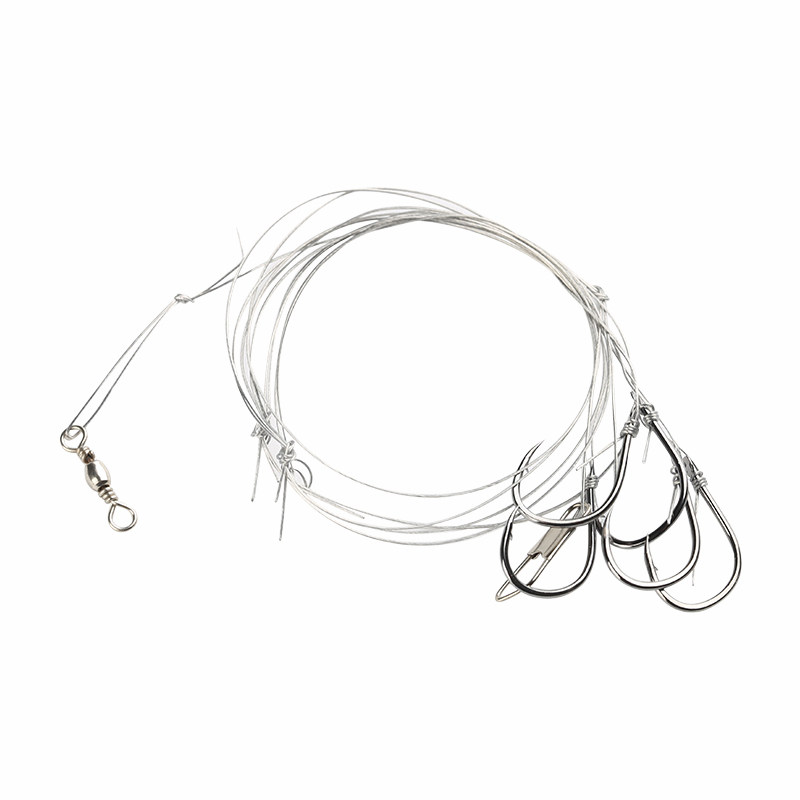 海钓钢丝串钩加长天平2 3 4连接线钓组船钓防咬T型防缠绕天平架