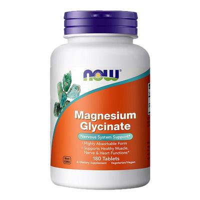NOW双倍甘氨酸螯合镁片睡眠180粒