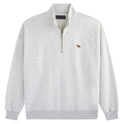 【半拉链立领】AF小麋鹿图案男装25秋冬新款美式卫衣外套122-5541