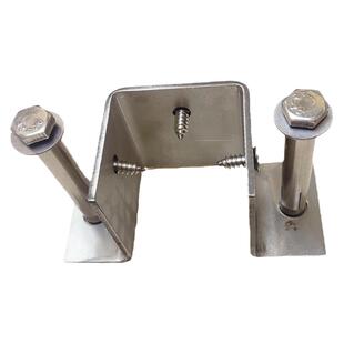 新款促销折弯免焊接矩形方管立柱固定底座防腐木固定接地接墙连接