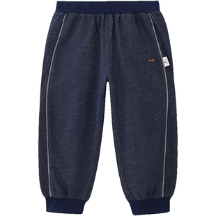 【商场同款】英氏童装儿童束脚长裤牛仔裤春季男童外出休闲卫裤子