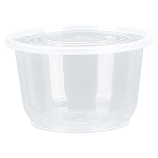 一次性餐盒圆形打包盒带盖长方形饭盒外卖水果盒食品级便当碗商用