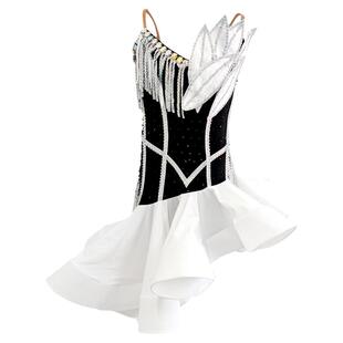 拉丁舞服高级感女童表演服高档花服成人专业比赛服儿童舞蹈演出服