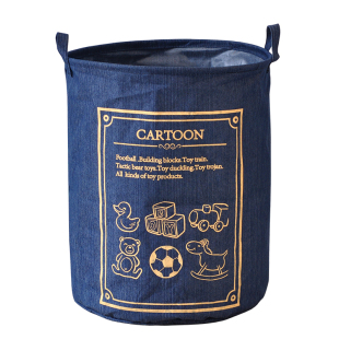 北欧牛仔收纳桶家用防水折叠脏衣篮收纳筐玩具衣物整理筐杂物篓子
