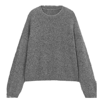 TKYSHOP圆领长袖休闲羊绒衫