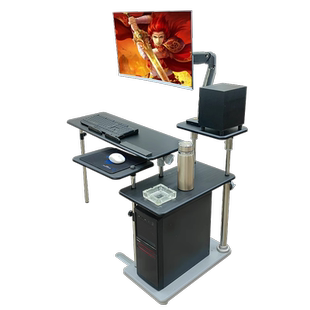 床边桌台式机太空舱电竞桌床边桌机械臂桌升降桌懒人座舱悬浮支架