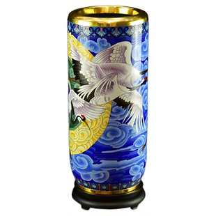 北京珐琅张向东景泰蓝花瓶20寸鹤壁箭筒纯手工铜掐丝工艺客厅摆件