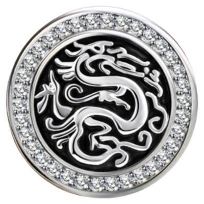 胸针男士高端国风中国龙徽章领针