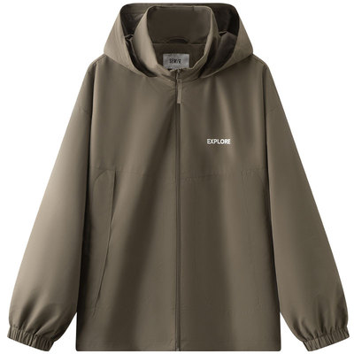 森马宽松连帽夹克三防防风外套男