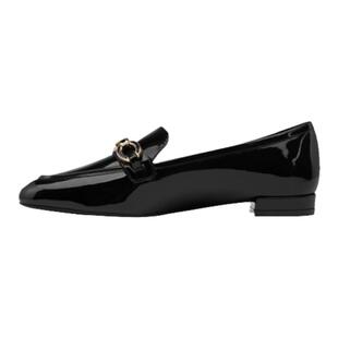 SW SIGNATURE SQUARE LOAFER 马衔扣粗低跟方头乐福鞋女小皮鞋