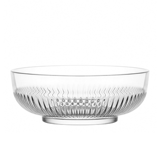 日式冷食冰镇料理沙拉水果玻璃无铅果盘进口条纹轻食餐厅小食碗