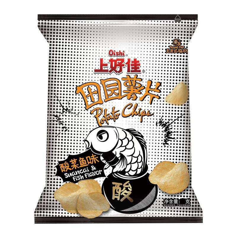 上好佳田园薯片酸菜鱼味40g