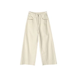 镇店封神版！~小个子宽松筒喇叭牛仔裤女春季新款韩版宽边九分裤