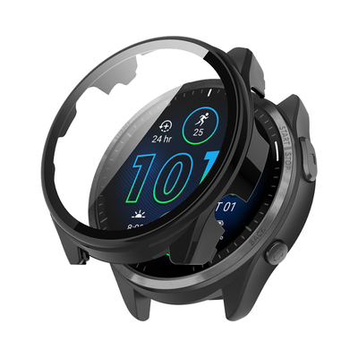 适用Garmin佳明手表保护套forerunner265/955钢化壳膜一体保护壳智能运动active5/venu3/2plus/nomad半包配件