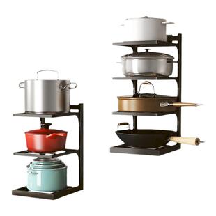 锅架厨房锅具收纳架橱柜内分层置物架多层台面下水槽锅架子放锅架