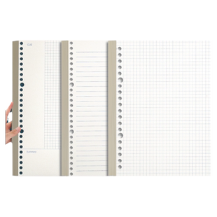 强林b5活页纸加厚学生a5康奈尔活页本替芯可替换内芯a4横线网格方格方格子笔记本本子26孔20孔可折卸活页夹芯