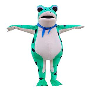 网红青蛙人偶服装夏季薄款青蛙卡通服癞蛤蟆活动演出发传单表演服