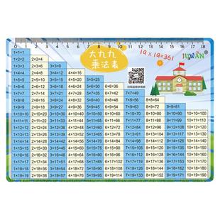 大九九乘法口诀表卡片19×19小学生二三年级大99乘法口诀数学除法