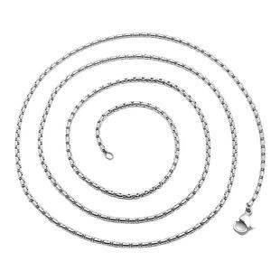 钛钢项链女士细款肖邦链无吊坠裸链加长款单链子45 50 60 70 80CM