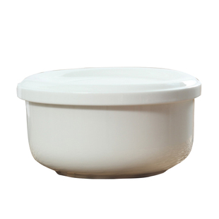 食品级釉下彩无铅骨瓷带盖碗微波家用泡面碗陶瓷保鲜碗蒸蛋碗炖盅