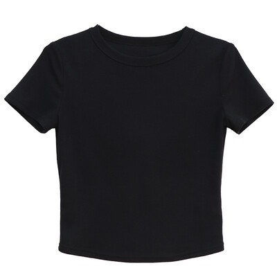 clean系列黑白双色长短袖双款T恤