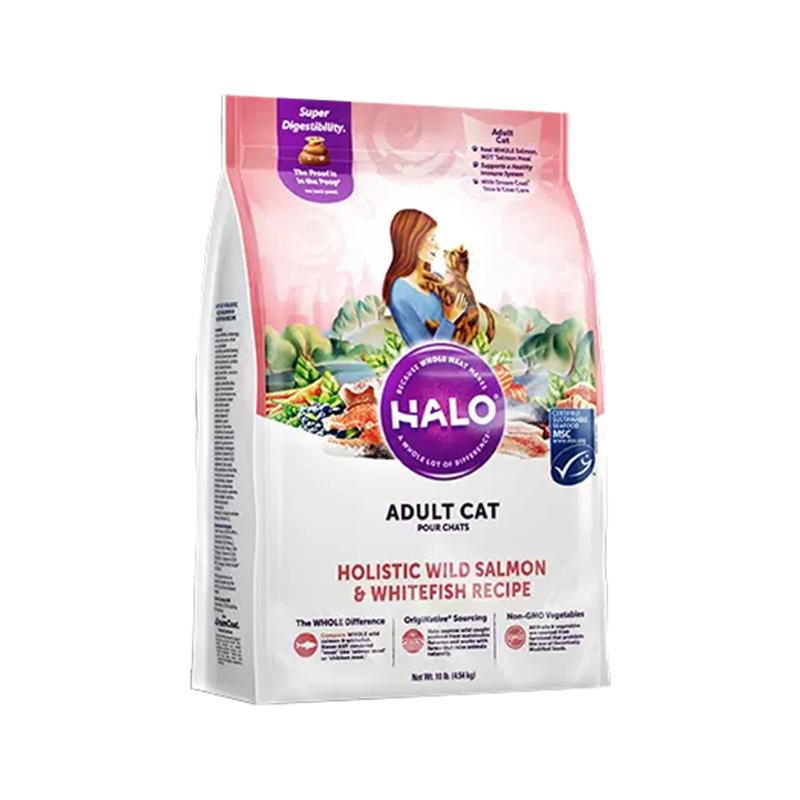 【自营】美国进口Halo自然光环纯鲜肉猫粮-成猫系列 鱼肉 10磅