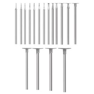 K针薄片钉头金刚砂磨头T型石材刻字翡翠磨针钩线玉雕石工具235柄