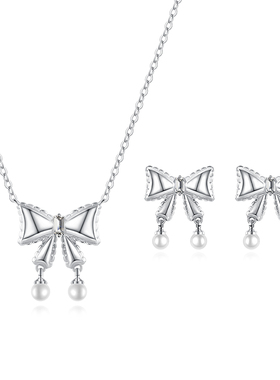 蝴蝶结系列套装】VIGG项链耳钉女