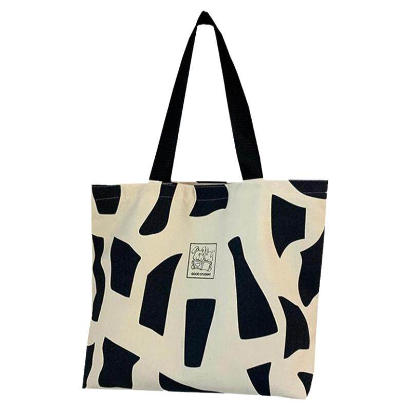 通勤大容量单肩帆布包男女学生上课装书单肩手提袋2025年春夏新款