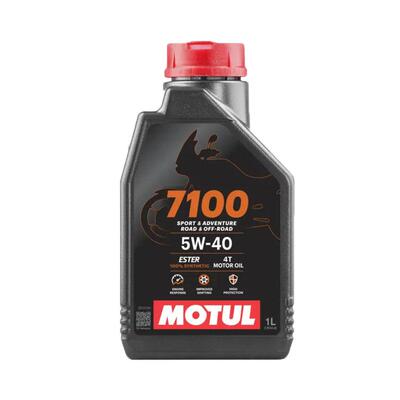 【自营】摩特(MOTUL) 全合成 摩托车机油 7100 4T 5W-40 SP 1L/桶