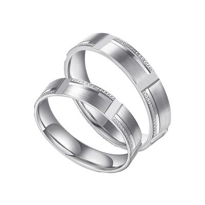 情人节TSL谢瑞麟铂金对戒情侣结婚对戒车花工艺指环男女BF528-BF5