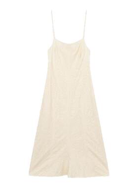 JIL SANDER 春夏女士蕾丝拼接长款吊带连衣裙银泰百货 301604