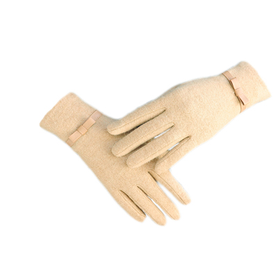 羊毛羊绒秋冬季女士手套保暖触屏