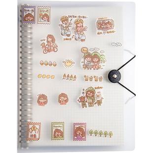 好看的活页本笔记本子外壳可拆卸小清新可爱少女心手帐本a5b5a4简约大学生自制封面康奈尔网方格空白错题英语