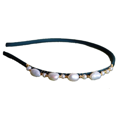 绿野淡水巴洛克珍珠发夹新娘发箍